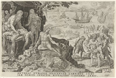 Tropas imperiais de Carlos V invadem a América Central, 1530 Vitórias de Carlos V (título da série) Divi Caroli. v. imp. optar. max. victoriae, ex multis praecipuae (título da série) de Dirck Volckertsz. Coornhert