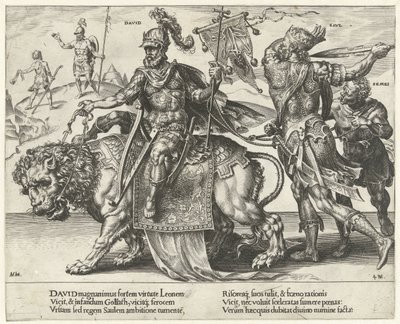 Triunfo de Davi Triumph of Patience (título da série) Patientiae Trivmphvs (título da série) de Dirck Volckertsz. Coornhert