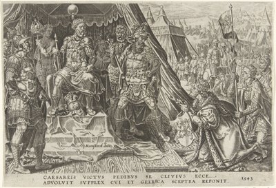 Guilherme II, Duque de Gelre, submete-se à autoridade de Carlos V, 1543 Vitórias de Carlos V (título da série) Divi Caroli. v. imp. optar. max. victoriae, ex multis praecipuae (título da série) de Dirck Volckertsz. Coornhert