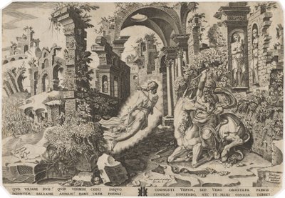 Balaão e o Anjo de Dirck Volckertz Coornhert, after Maerten van Heemskerck