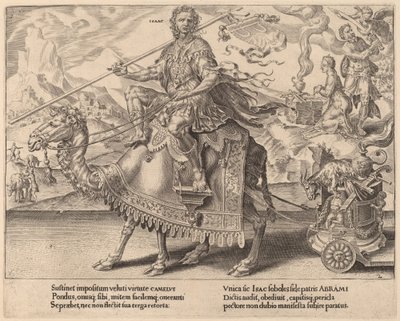 O triunfo de Isaque de Dirck Volckertz Coornhert after Maerten van Heemskerck