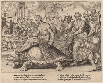O triunfo de Jó de Dirck Volckertz Coornhert after Maerten van Heemskerck