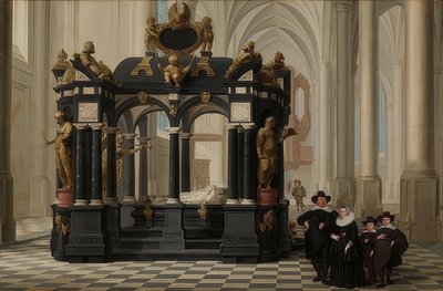 Uma família é Grab des Prinzen William I. in der Nieuwe Kerk, Delft. 1645 de Dirck van Delen