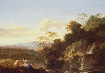Paisagem com ninfas de Dirck van der Lisse