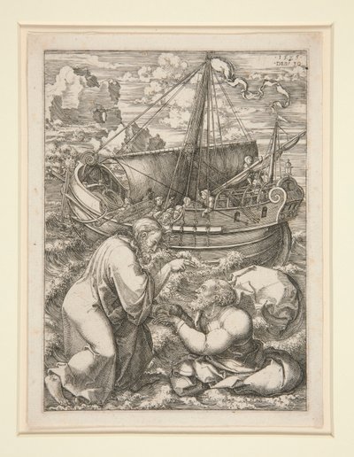 Cristo andando sobre as águas de Dirk Jacobsz Vellert