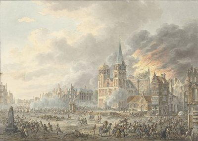 A captura de uma cidade pelas tropas francesas de Dirk Langendijk