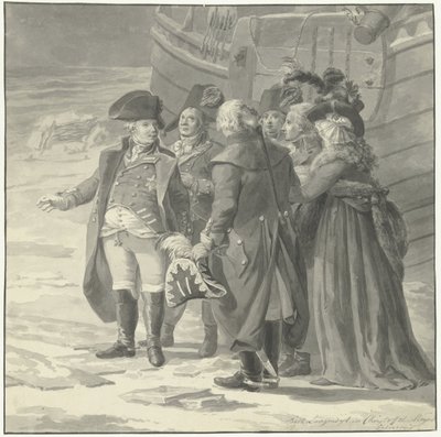 Partida de William V para Inglaterra, 18 de Janeiro de 1795 de Dirk Langendijk