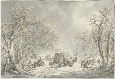 Roubo de um carro de turismo por salteadores de Dirk Langendijk