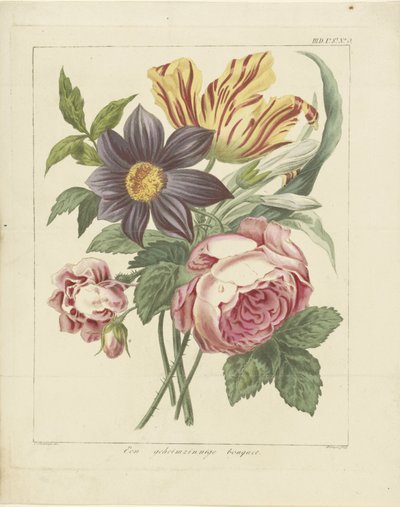Bouquet de flores com peónia e tulipa
Um bouquet misterioso (título sobre o objecto) de Dirk Sluyter