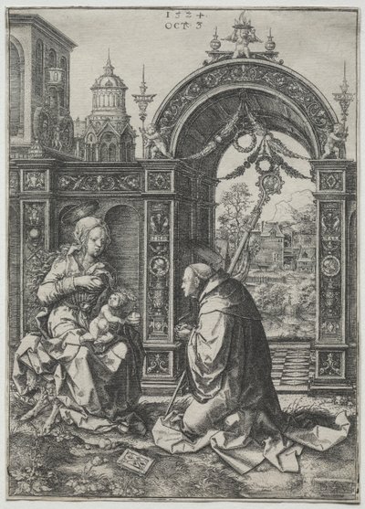 A Visão de São Bernardo, 1524. de Dirk Vellert