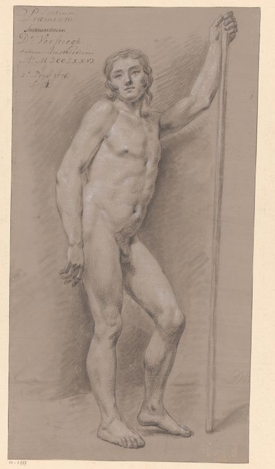 Nu masculino em pé, visto de frente (2º prêmio 1776) de Dirk Versteegh