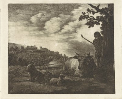 Paisagem com um pastor de Dirk van der Toorn