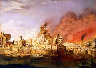 O Grande Incêndio de Hamburgo em 5 de maio de 1842