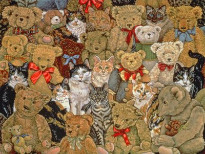 Tedcats, 1997 (acrílico no painel) de Ditz
