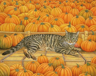 The Pumpkin-Cat, 1995 (acrílico no painel) de Ditz
