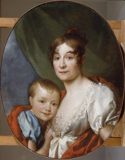 Retrato da condessa Ekaterina Alexandrovna Shakhovskaya 1777-1846 com a filha, 1807 de Dmitri Grigorievich Levitsky