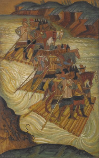 Atravessando o rio de Dmitri Semyonovich Stelletsky
