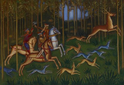 Cena de caça de Dmitri Semyonovich Stelletsky