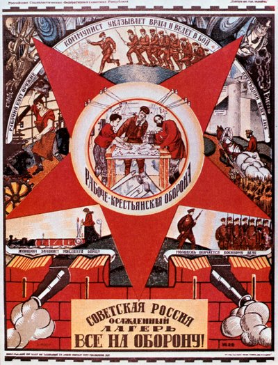 A Rússia é um acampamento no estado de sítio, 1919. de Dmitriy Stakhievich Moor