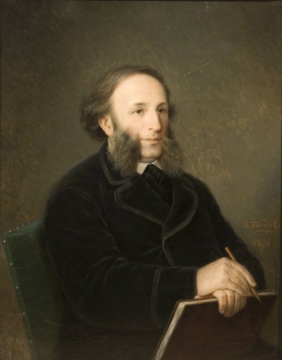 Retrato do artista Ivan Aivazovsky 1817-1900, 1879 de Dmitry Mikhaylovich Bolotov