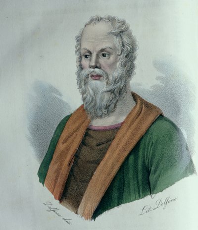 Sócrates, por Dolfino (litho) de Dolfino