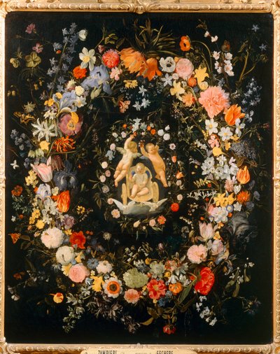 O triunfo do amor com a flor à volta ... de Domenichino (1581 1641)