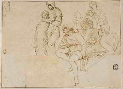 Figuras na balaustrada de Domenichino