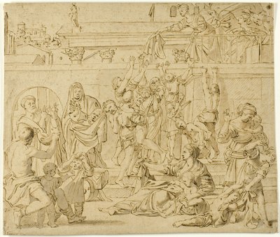 Santa Cecília distribuindo esmolas aos pobres de Domenichino