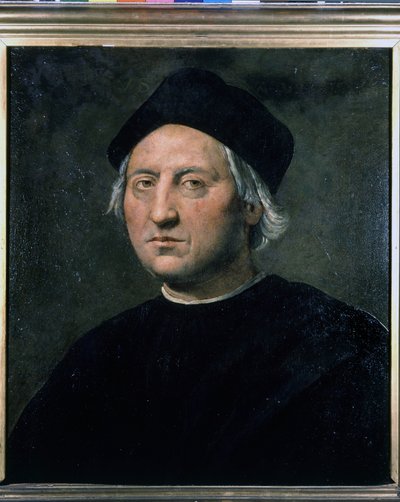 Retrato de Cristóvão Colombo - atribuído a Ghirlandaio, Museu Naval de Genes - Pegli de Domenico (attr.to) Ghirlandaio