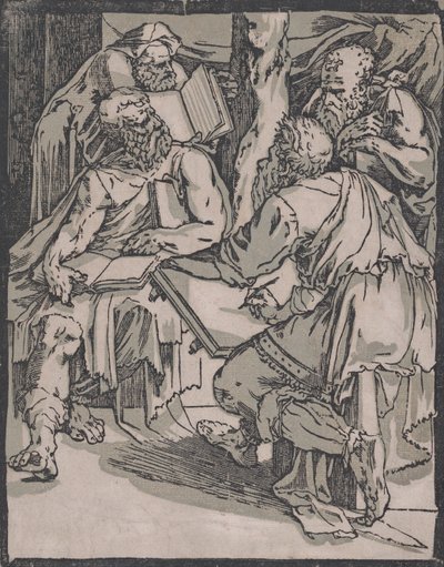 Quatro Doutores da Igreja, ca. 1540-1550. de Domenico Beccafumi