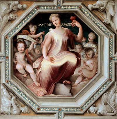 O amor à pátria. Pintura de Domenico Beccafumi (1486-1551) de Domenico Beccafumi