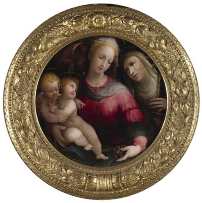 Nossa Senhora com o menino São João Batista e Santa Catarina de Siena de Domenico Beccafumi