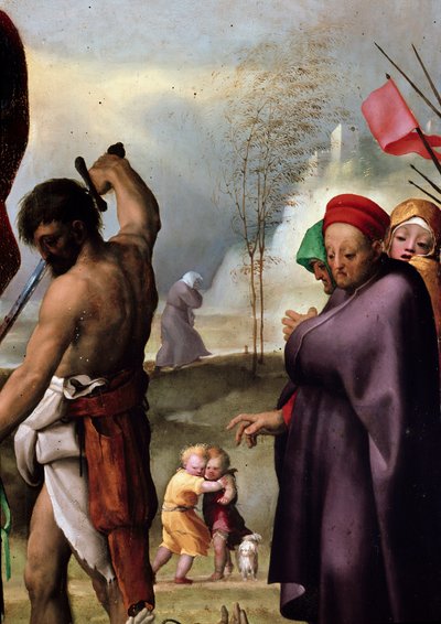 São Paulo no trono, detalhe. Pintura de Domenico Beccafumi (1486-1551), cerca de 1515. Bebida. Dim: 230x150cm. Siena (Siena), Museo del 