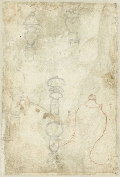 Botões de esboço de Domenico Campagnola (possibly)