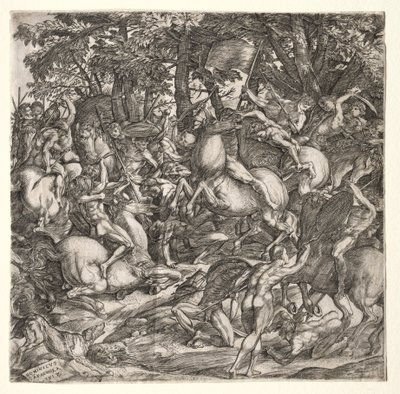 Batalha de Homens Nus de Domenico Campagnola