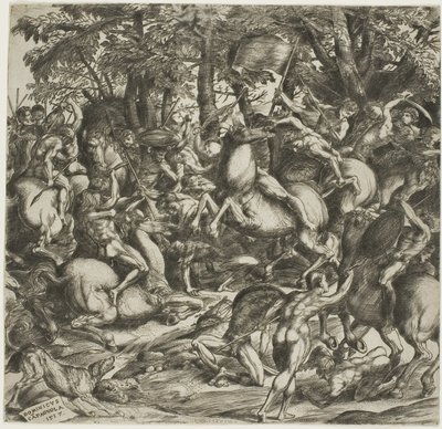 Batalha dos Homens Nus de Domenico Campagnola