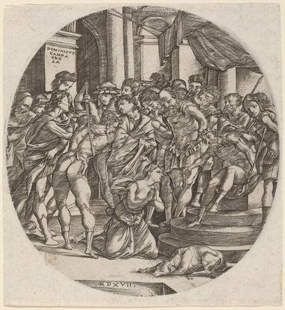 Decapitação de Santa Catarina de Domenico Campagnola