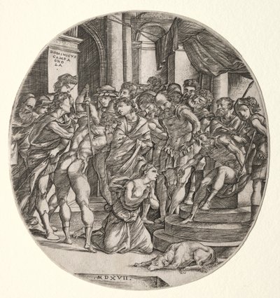 Decapitação de Santa Catarina de Domenico Campagnola