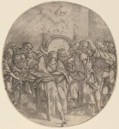 A descida do Espírito Santo de Domenico Campagnola