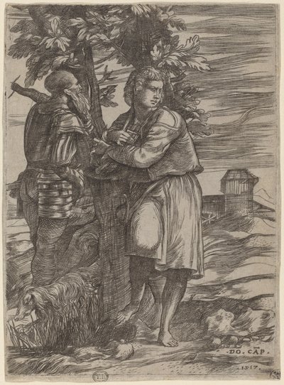 O Pastor e o Velho Guerreiro de Domenico Campagnola
