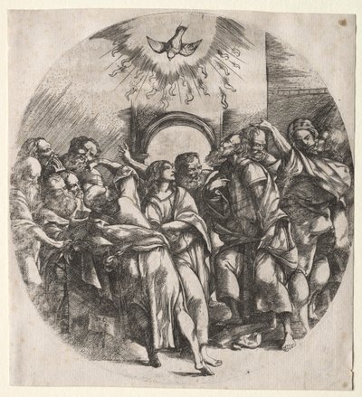 A descida do espírito santo de Domenico Campagnola