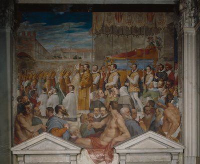 Procissão do corpo de Santo Antonino, 1589 (freso) de Domenico Cresti