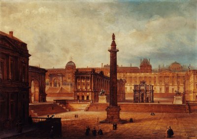 Vista composta dos monumentos parisienses de Domenico Ferri