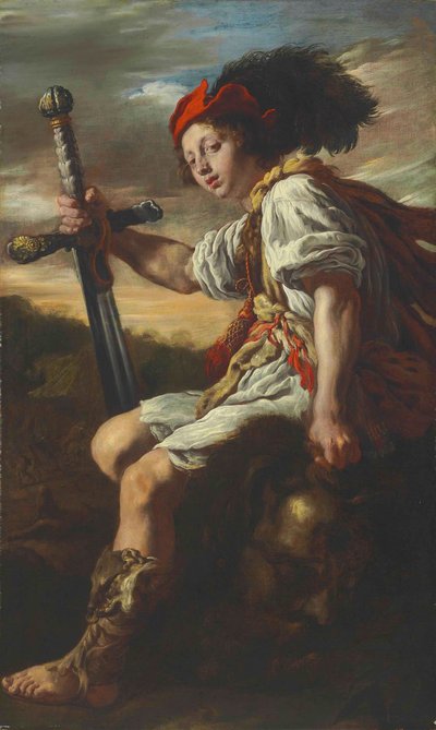 Davi com a cabeça de Golias, c.1620 de Domenico Fetti or Feti
