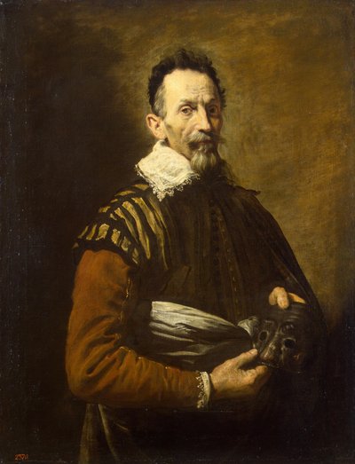 Retrato de um ator, 1620-1622 de Domenico Fetti or Feti