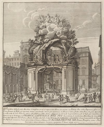 Júpiter e Minerva e a Forja de Vulcano, para o Festival "Chinea" de Domenico Franceschini probably after Nicola Michetti