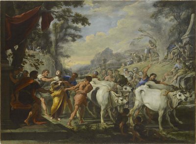 O Martírio de Santa Lúcia, um 1640-1650. de Domenico Gargiulo