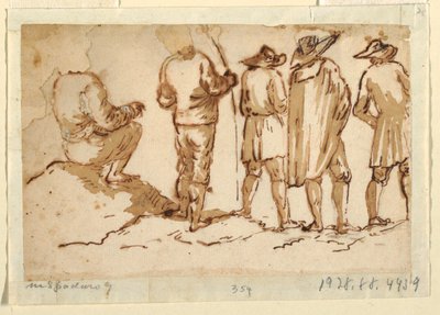 Cinco Homens de Domenico Gargiulo, called Micco Spadaro