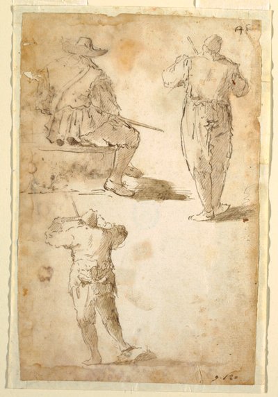 Três homens de Domenico Gargiulo, called Micco Spadaro