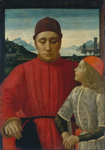 Italiano: Retrato de Francesco Sassetti com o seu filho Teodoro Francesco Sassetti e o seu filho Teodoro de Domenico Ghirlandaio